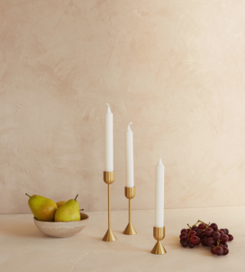 Load image into Gallery viewer, Elizabeth Candle Holder Gold Mid