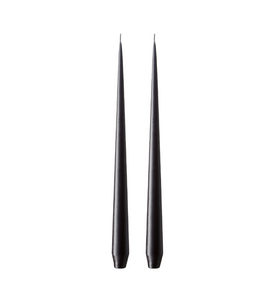 Load image into Gallery viewer, Ester &amp; Erik Taper Candle 22cm Raw Black Pack of 2
